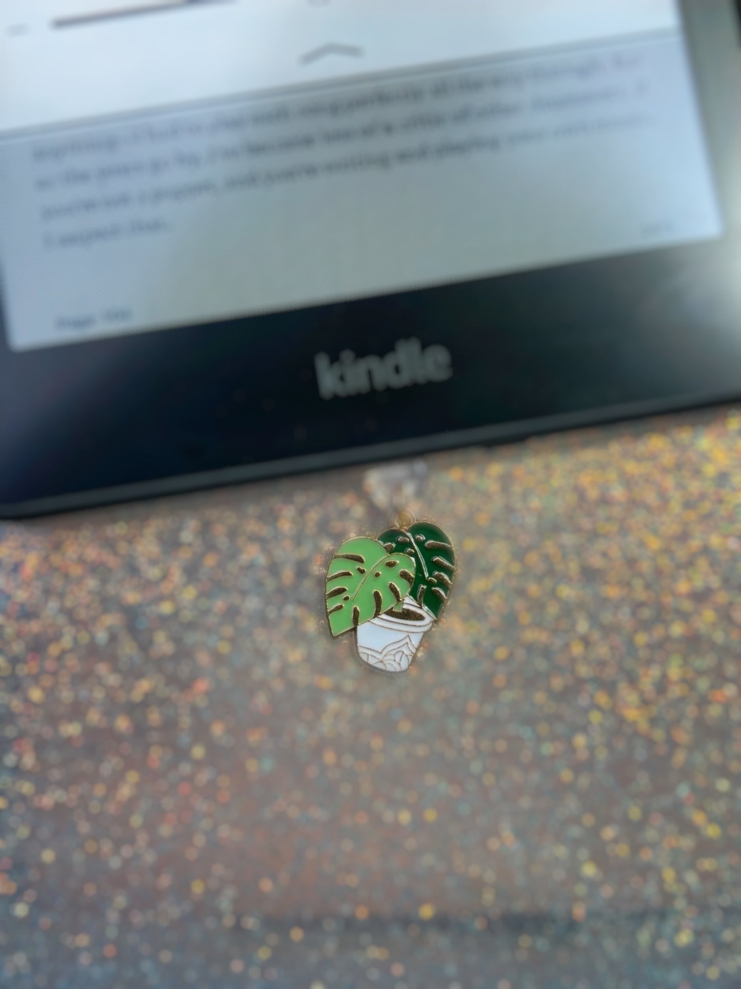 **FLASH SALE** Plant Theme Kindle Charm, Dust Plug Charm, Phone Plug Charm, Kindle Accessories, Booklover Gifts, Bookish Merch, Kindle Dust Plug, Kindle Initial Charm