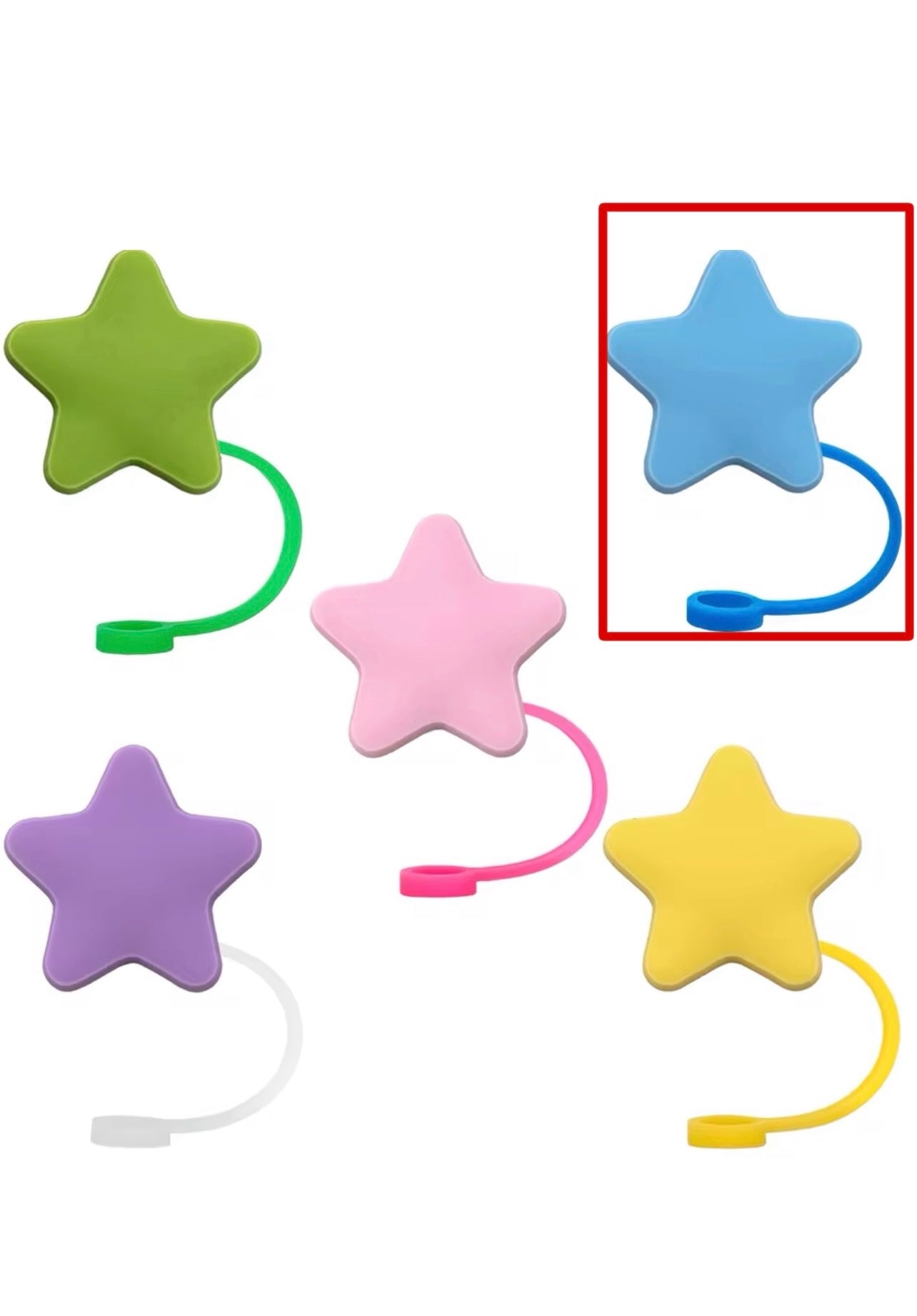 Star Shaped Straw Toppers | Birthday Party Decorations | Reusable Drink Accessories