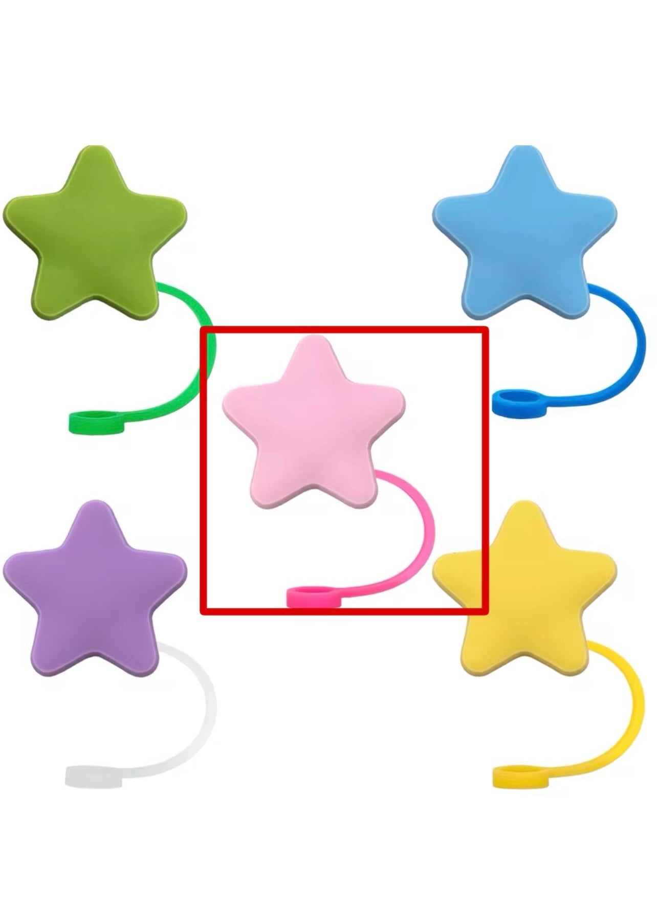 Star Shaped Straw Toppers | Birthday Party Decorations | Reusable Drink Accessories