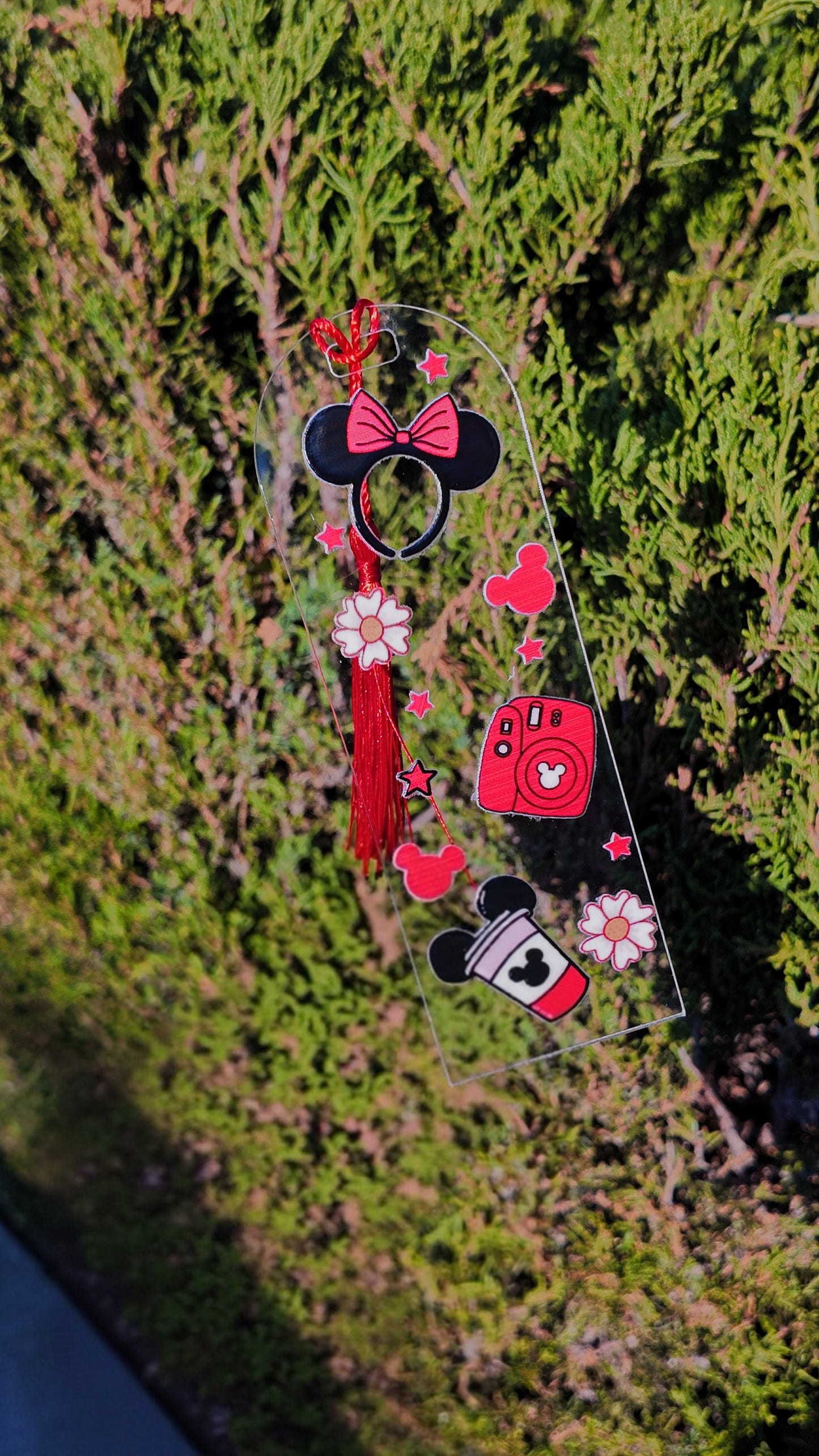 Red Themepark Aesthetic Acrylic Bookmark