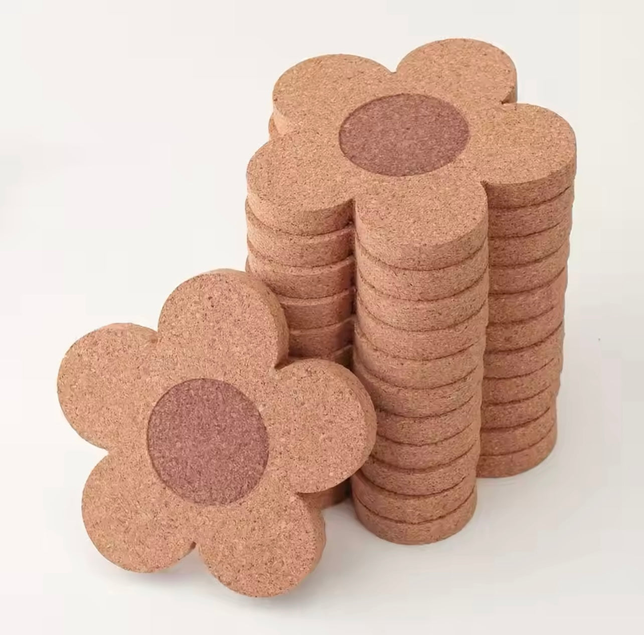 Flower-Shaped Cork Coaster | Eco-Friendly Drink Coasters | Decorative Table Protection