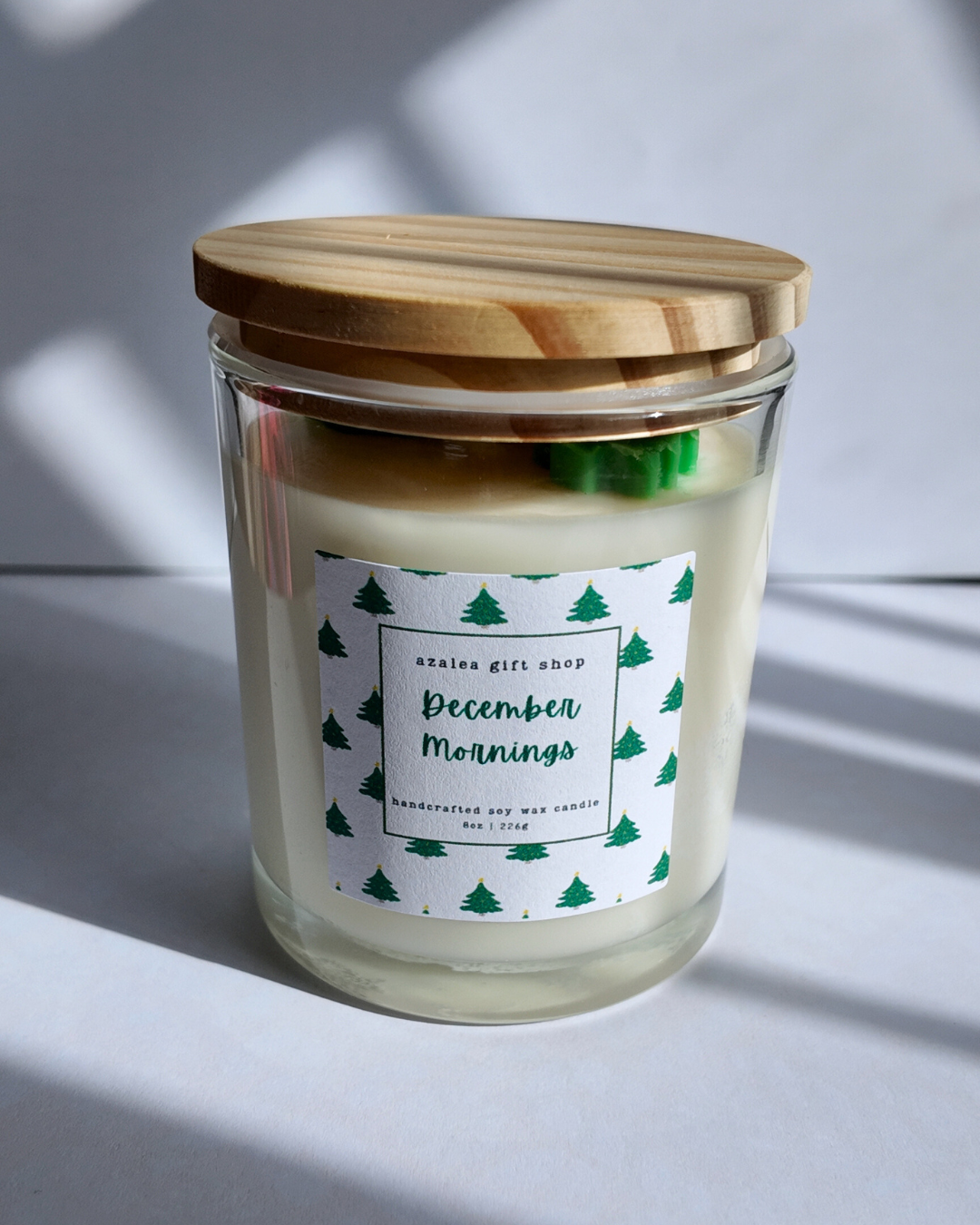8oz Soy Wax Candle – December Mornings - Hand Poured