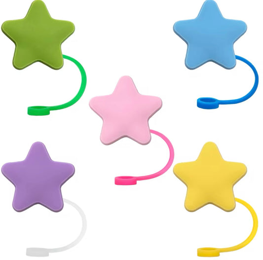 Star Shaped Straw Toppers  | Birthday Party Decorations | Reusable Drink Accessories