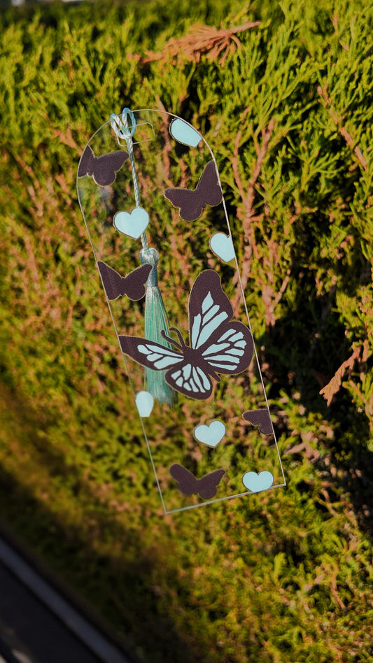 Blue Butterflies Acrylic Bookmark