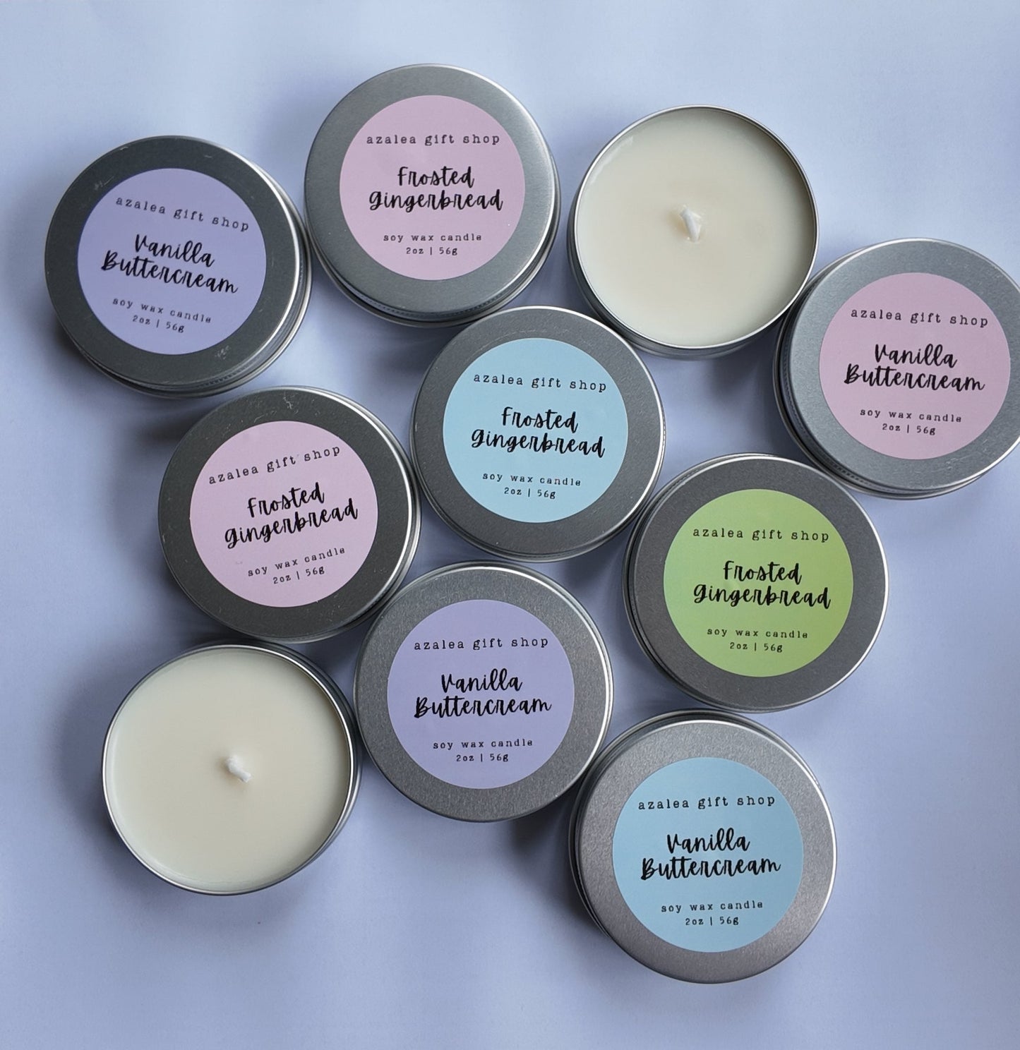 Travel Soy Candle 2 oz | Handmade Small Batch | 22 Scents | Sampler Candle | Wedding & Events Favors