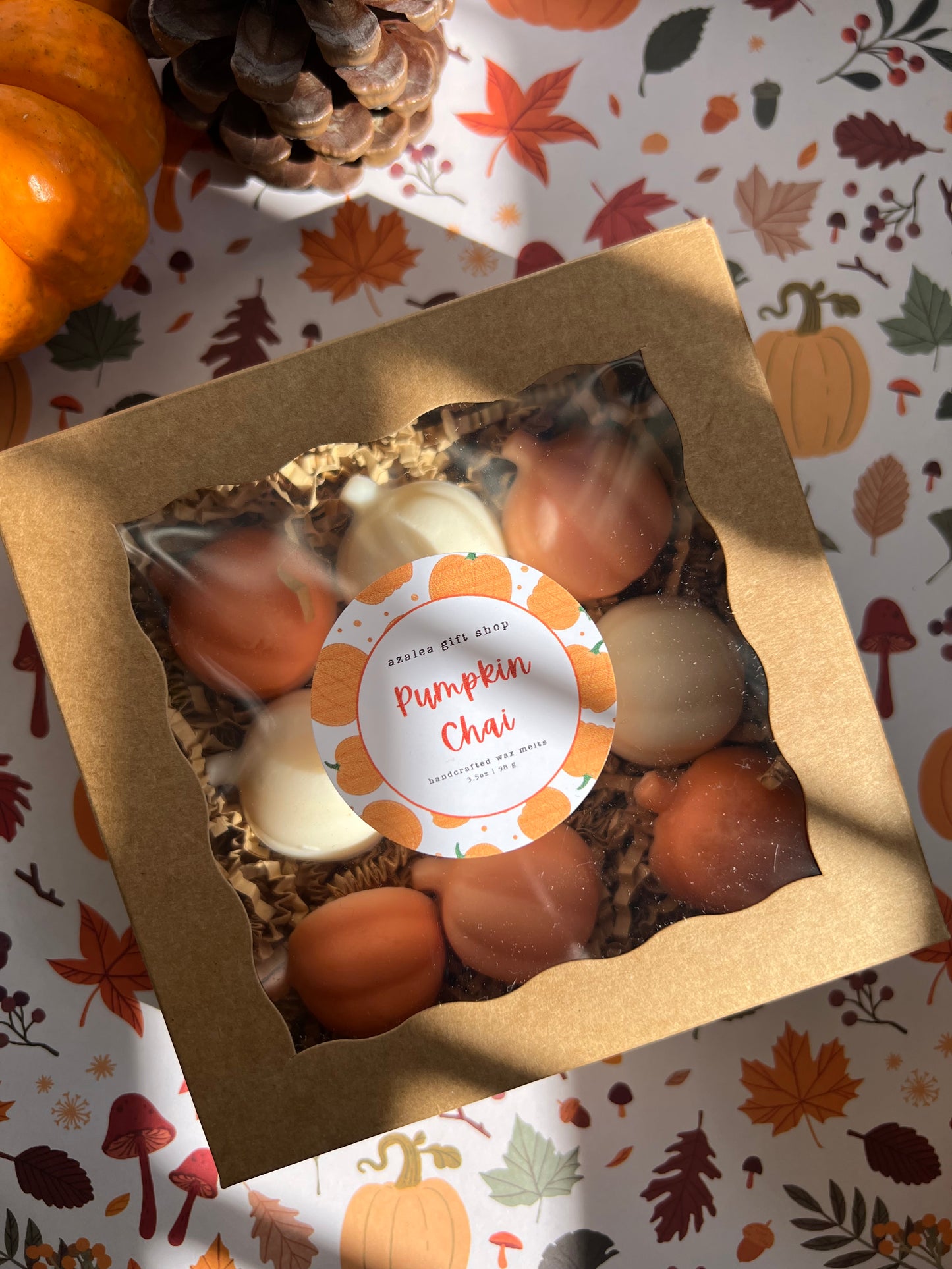 Pumpkin Chai Handmade Soy Wax Melts | Long-Lasting Scented Wax Melts | Gift Ready Home Fragrance