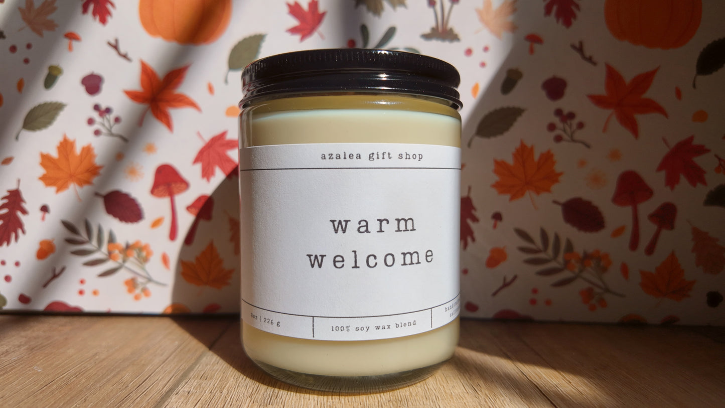 Handmade 100% Soy Candle – 8oz Glass Jar | Seasonal Scents | Cozy Fall & Winter Scents | Made in California