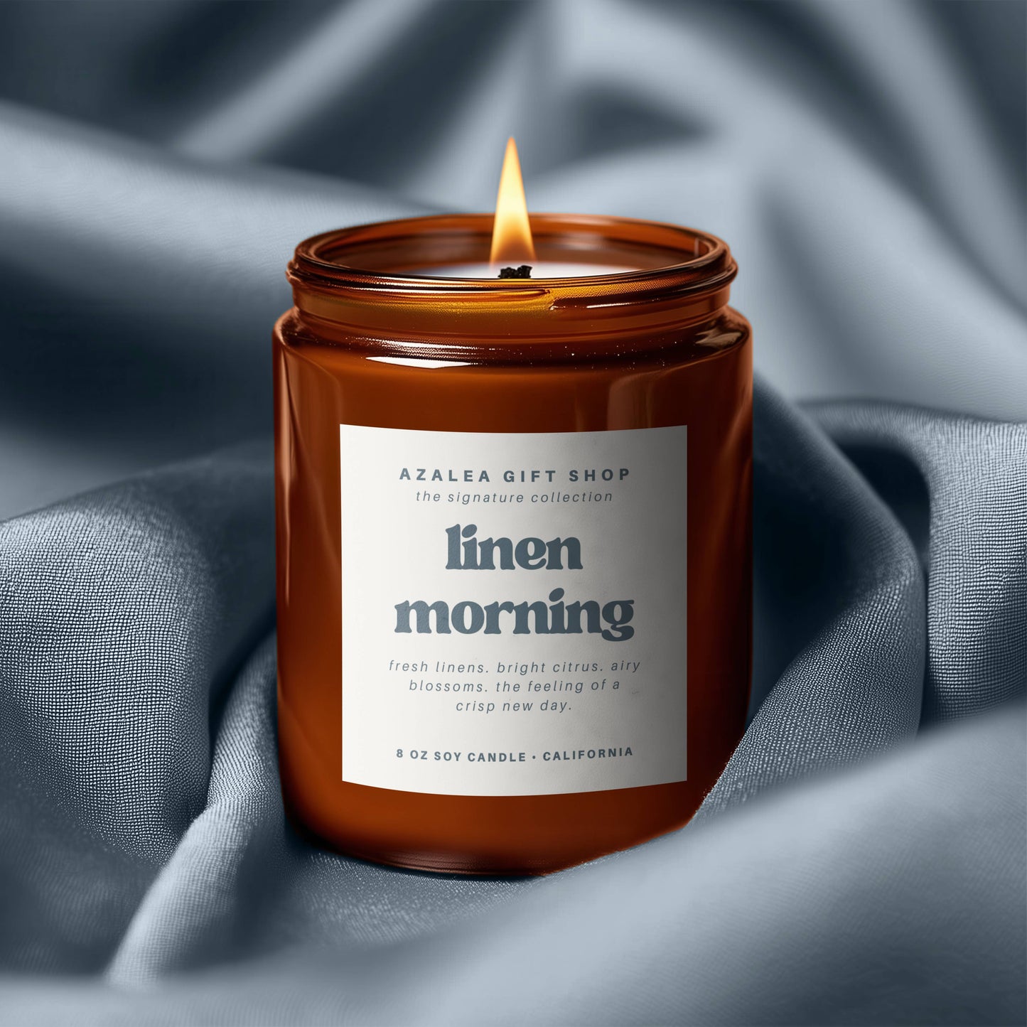 The Signature Collection | Linen Morning | 8oz Soy Wax Candle