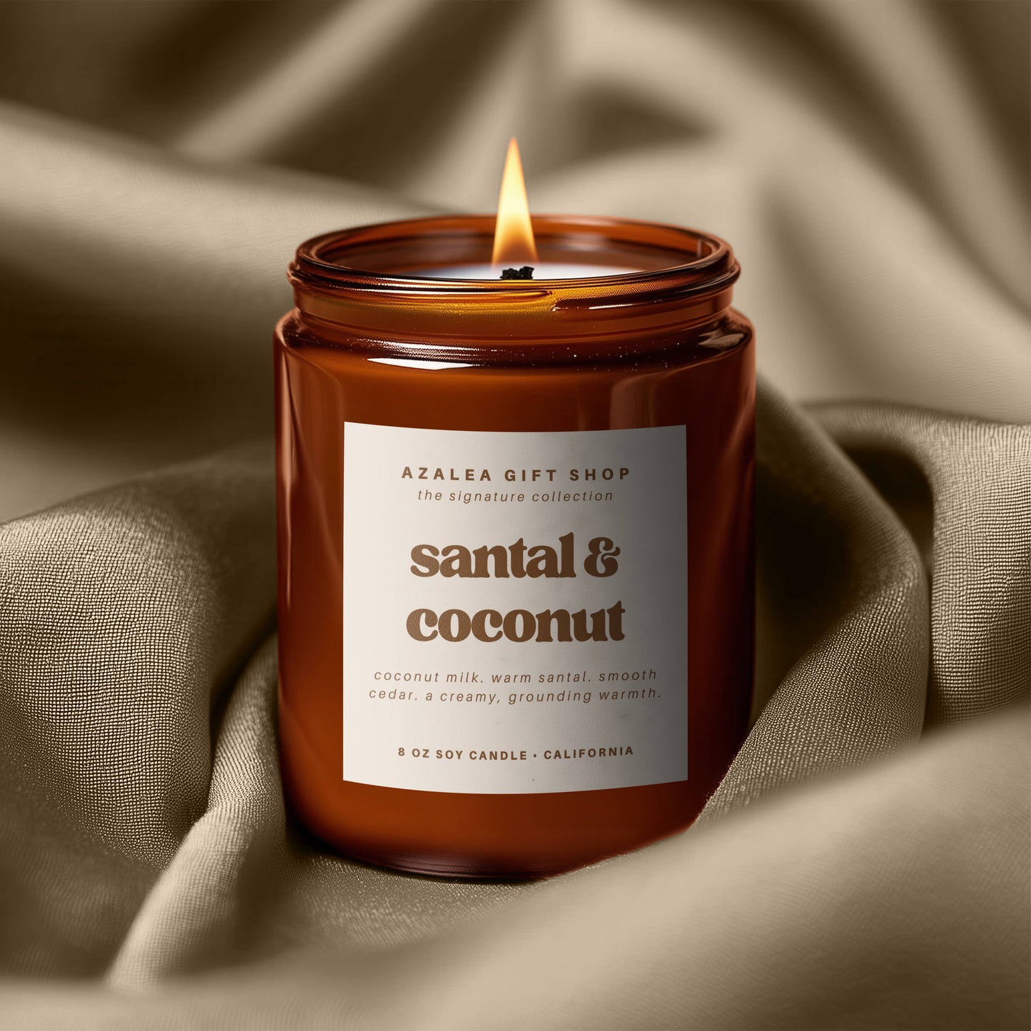 The Signature Collection | Santal & Coconut | 8oz Soy Wax Candle