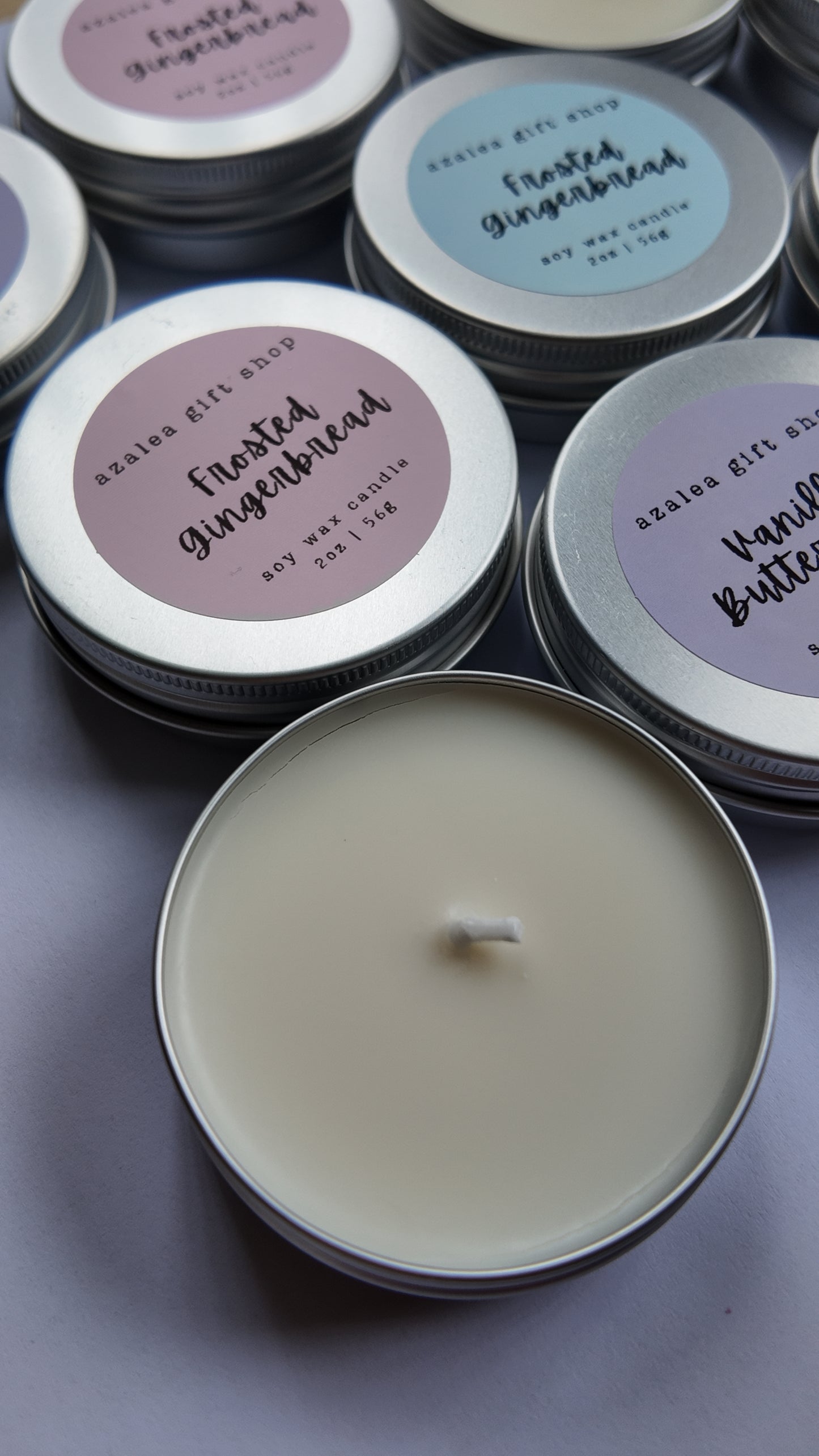 Travel Soy Candle 2 oz | Handmade Small Batch | 22 Scents | Sampler Candle | Wedding & Events Favors
