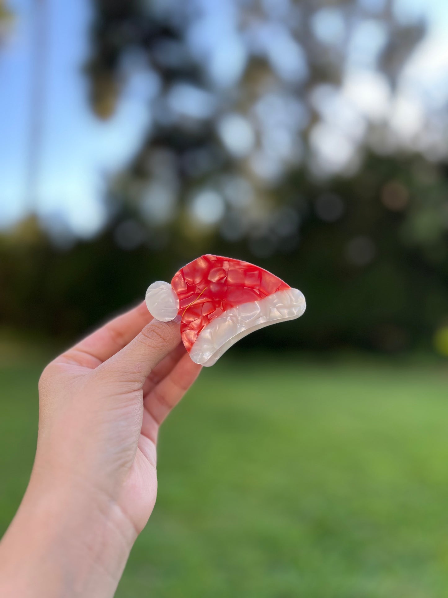 'Holly Jolly Hairclaw' Santa Hat Hair Claw