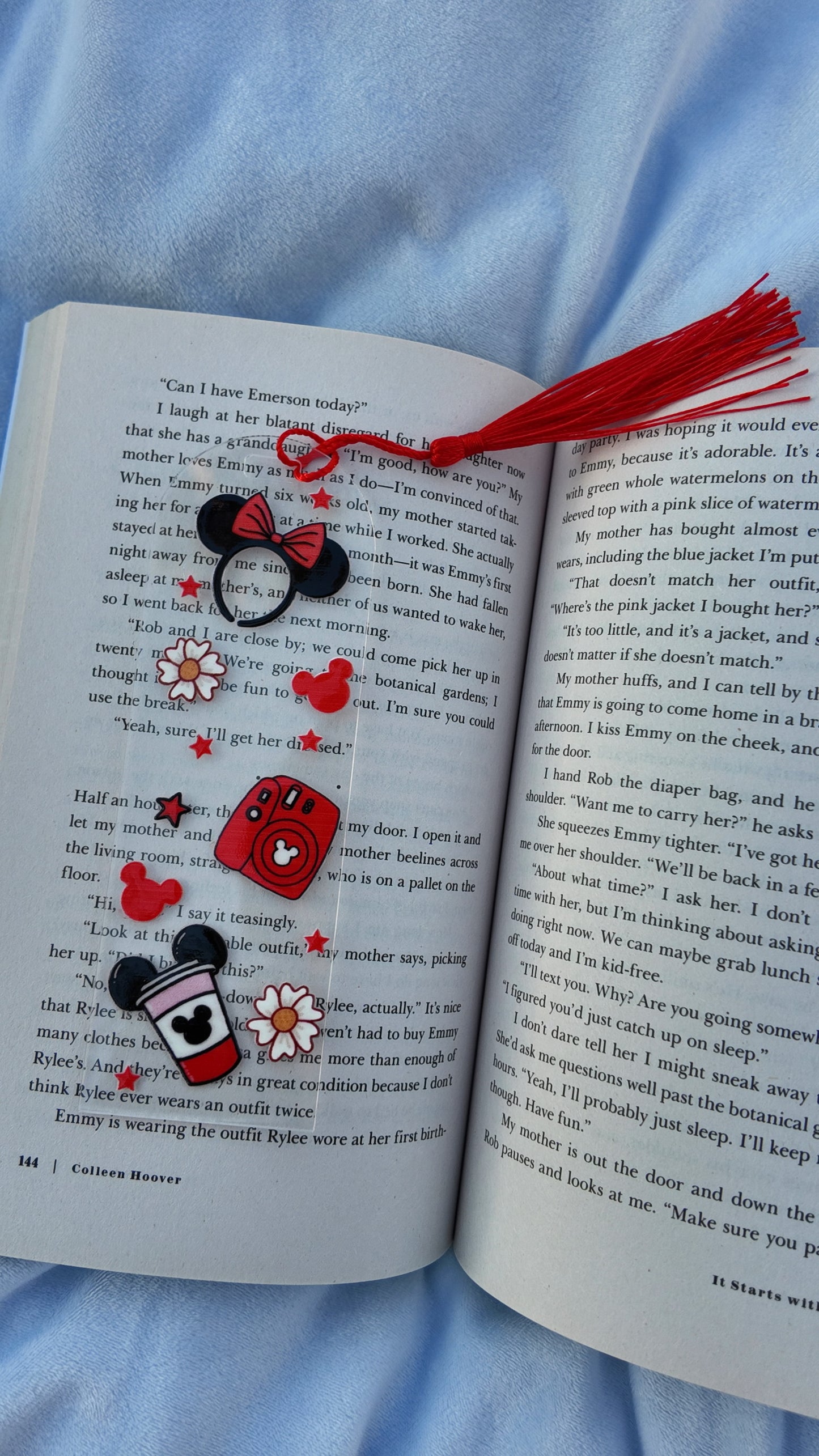 Red Themepark Aesthetic Acrylic Bookmark