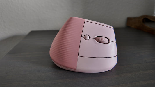 Logitech Lift Vertical Wireless Ergonomic Mouse with Customizable Buttons Rose - Excellent Condition