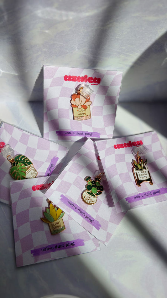 Plant Theme Kindle Charm, Dust Plug Charm, Phone Plug Charm, Kindle Accessories, Booklover Gifts, Bookish Merch, Kindle Dust Plug, Kindle Initial Charm