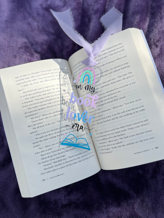 'In My Book Lover Era' Acrylic Bookmark