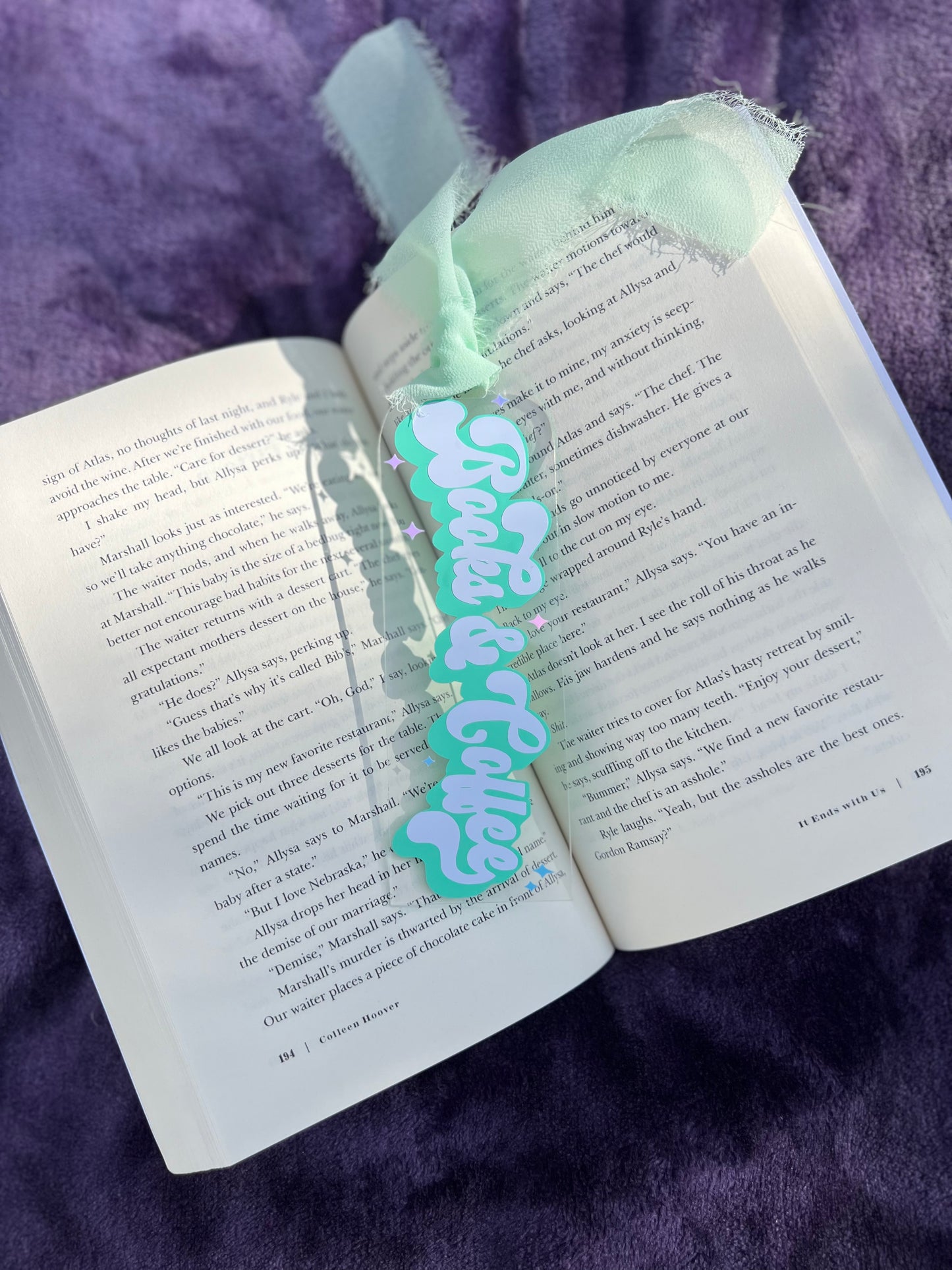 'Books & Coffee' Acrylic Bookmark