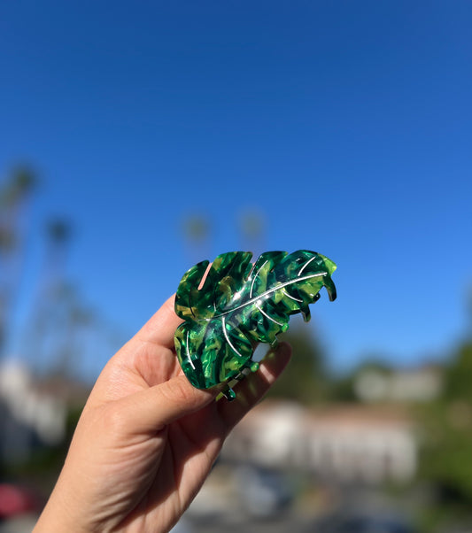 'Monstera Magic' Monstera Leaf Hair Claw