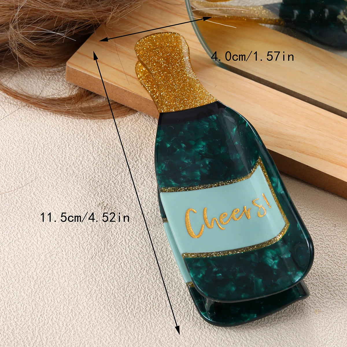 'Clink & Clip' Champagne Bottle Hair Claw