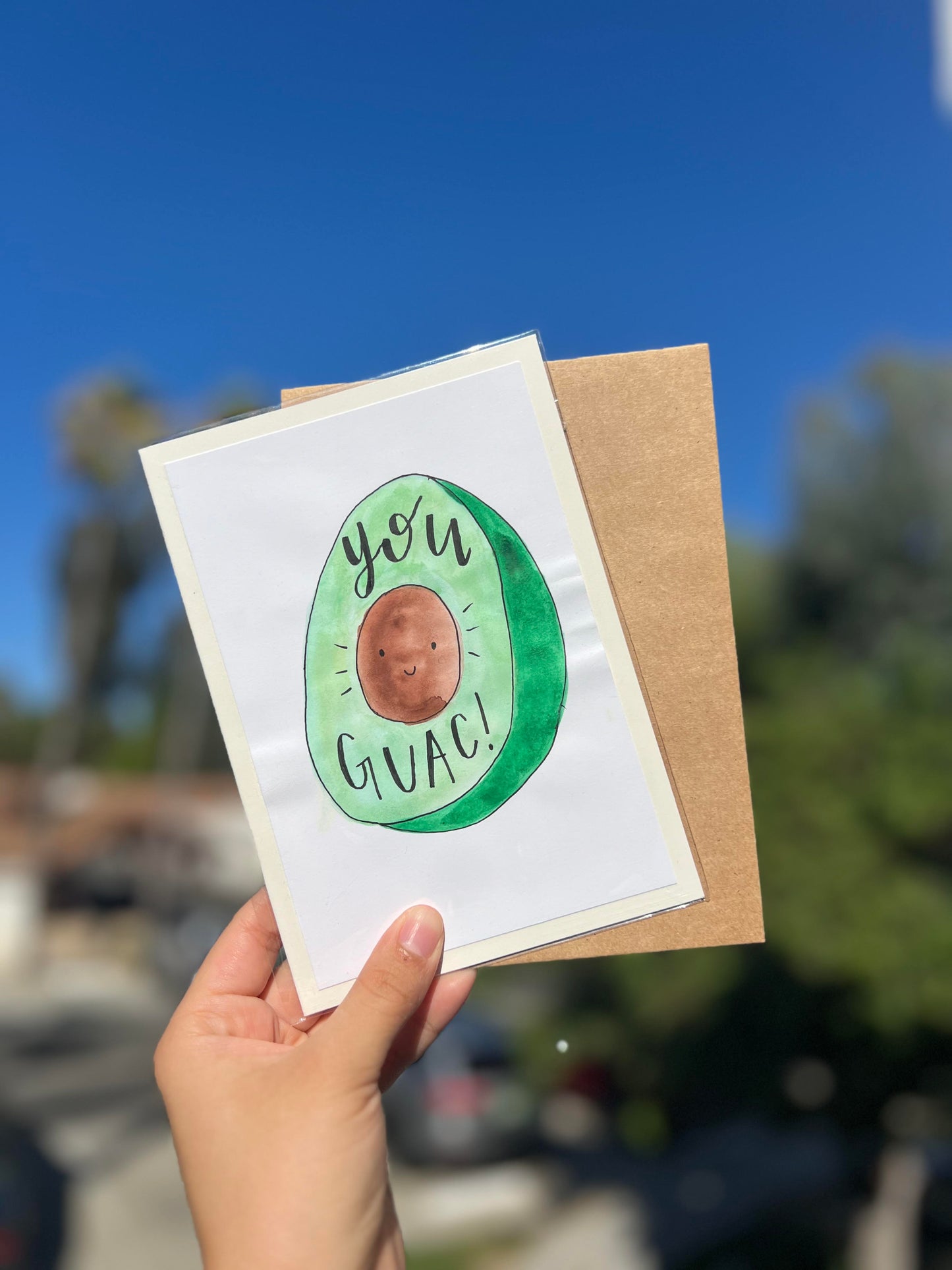 'You Guac' Avocado Pun Friendly Greeting Card